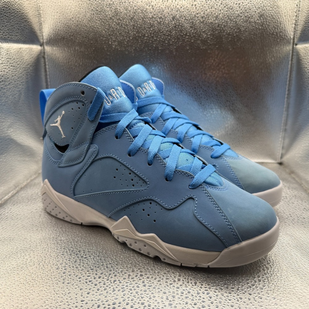 Size 7Y Air Jordan 7 Retro‎ Pantone University Blue White Kids Shoes 304775-400